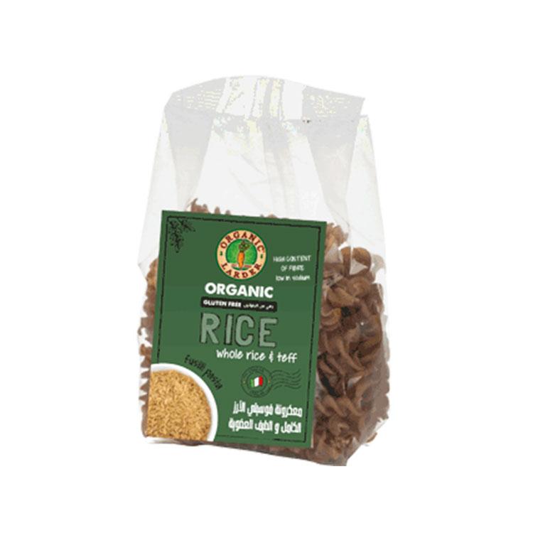 Organic Larder Gluten Free Whole Rice & Teff Fusilli Pasta