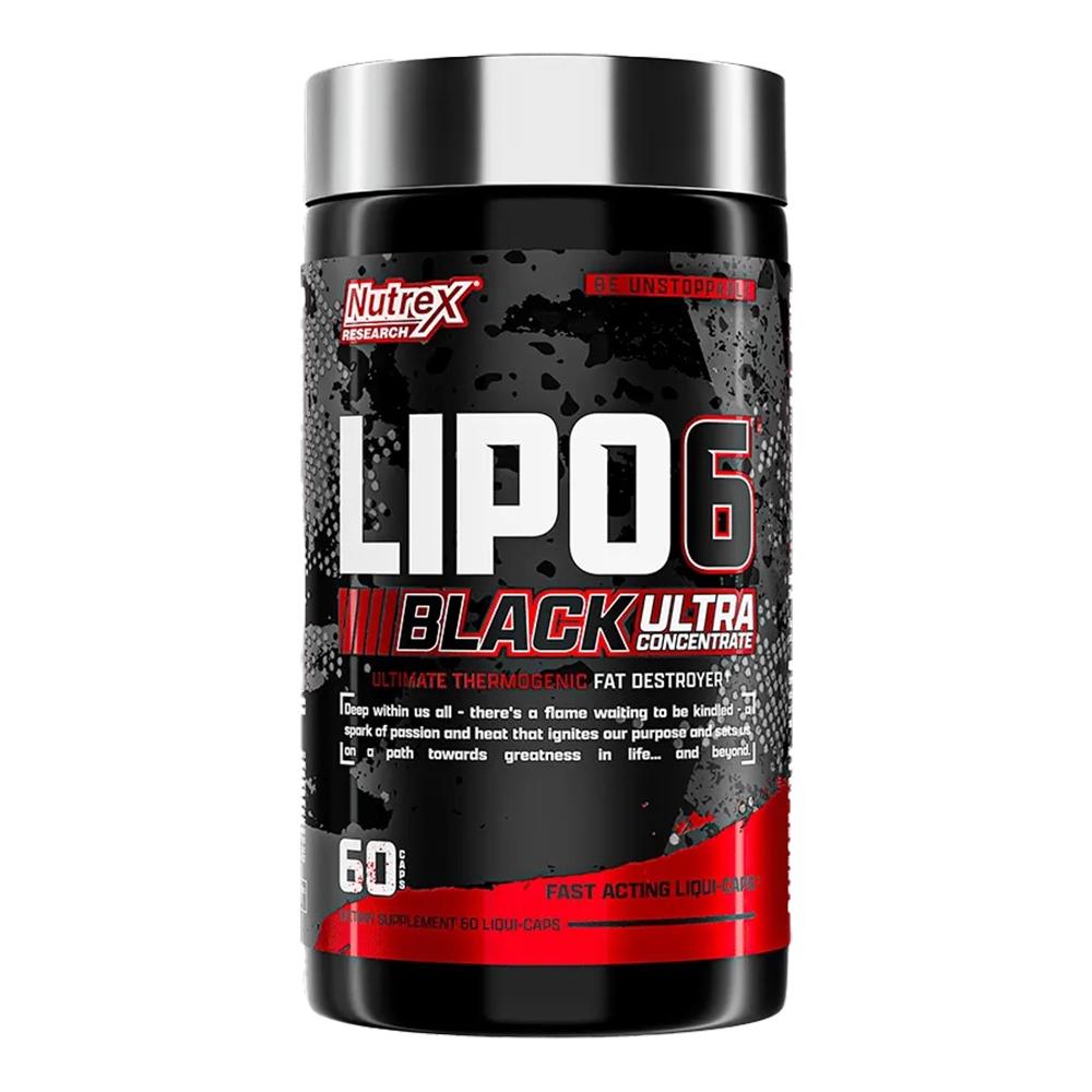 Nutrex Research - Lipo6 Black Ultra Concentrate - Fat Destroyer - Unflavored - 60 Liquid Capsules