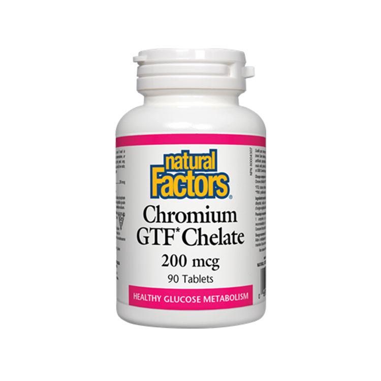 Natural Factors Chromium GTF Chelate 200 mcg