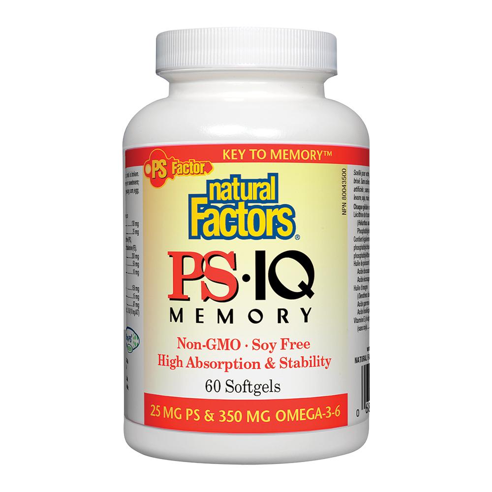 Natural Factors PS IQ Memory PS 25 mg Omega-3-6 350 mg