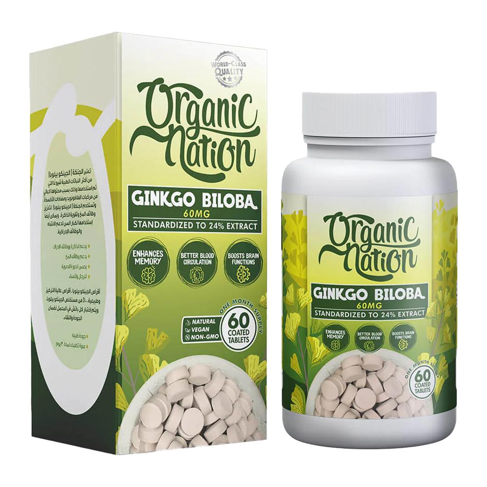 Organic Nation - Ginkgo Biloba 60 mg