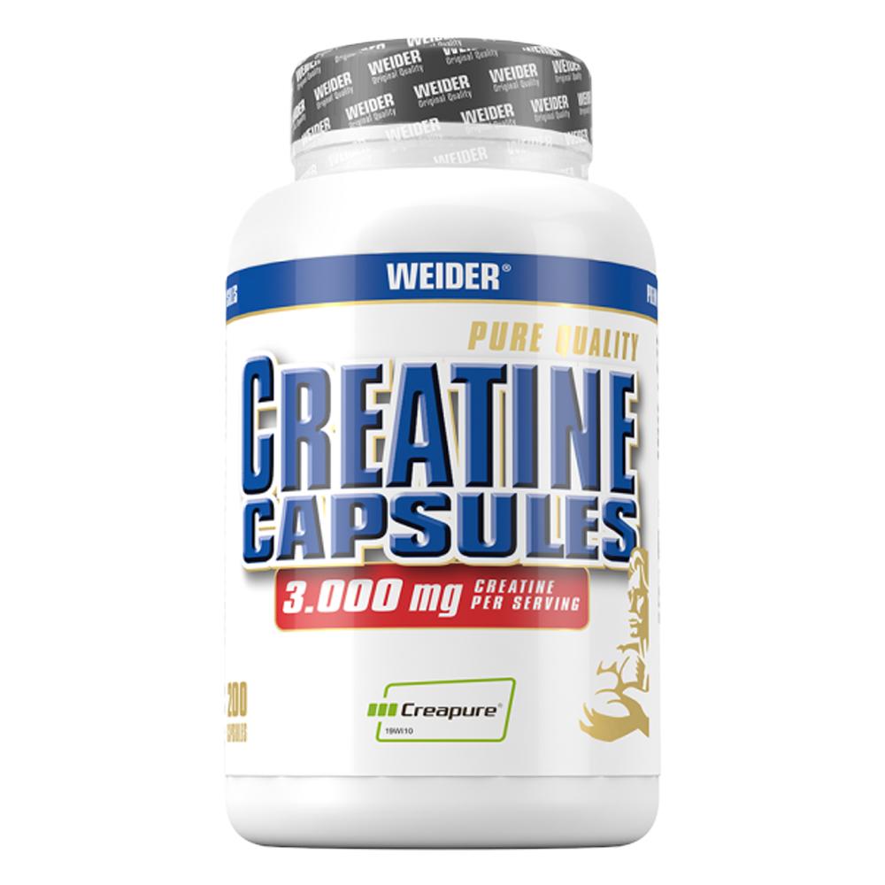 Weider - Pure Creatine Capsules - Unflavored - 200 Capsules