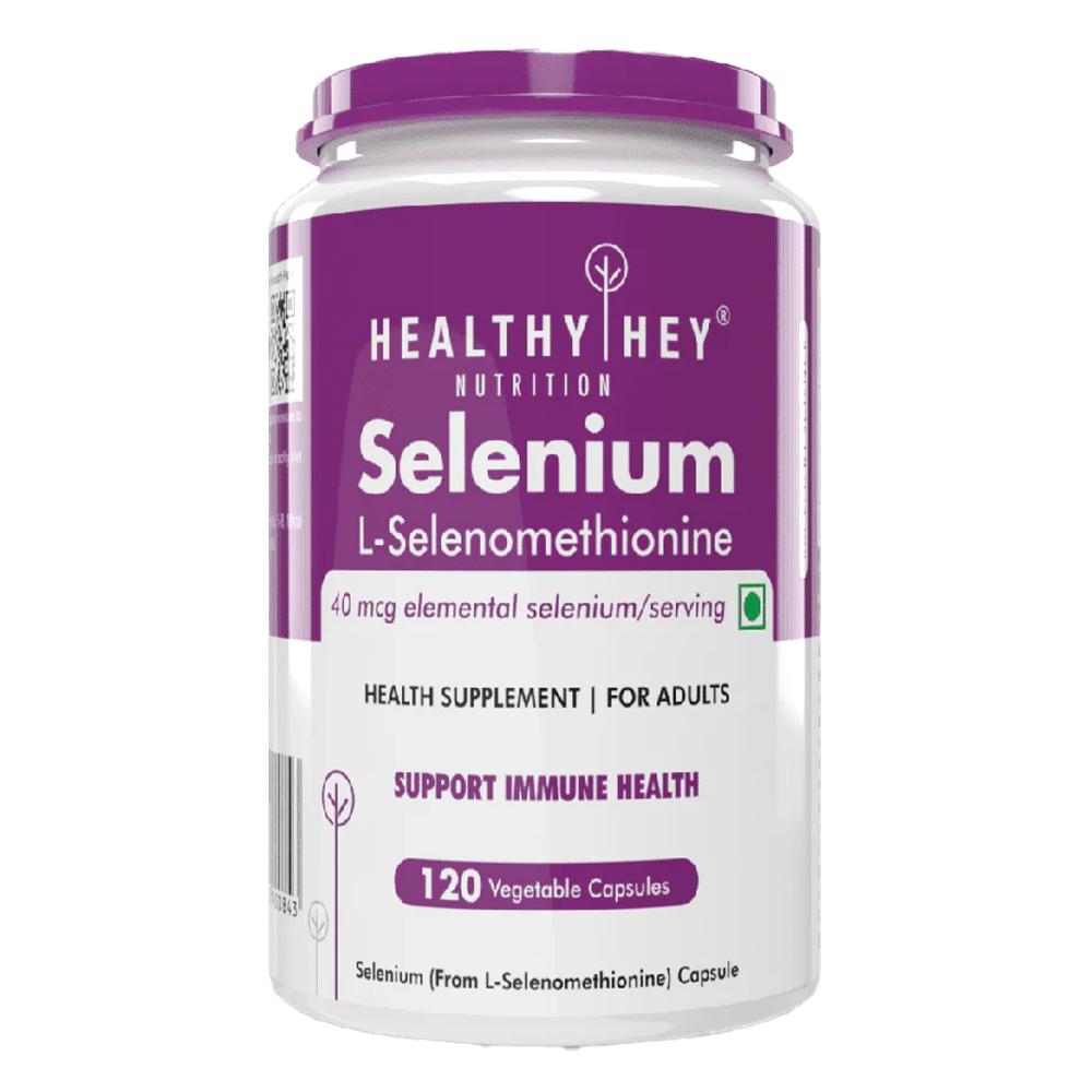 HealthyHey - Selenium L-Selenomethionine - Unflavored - 120 Vegetable Capsules
