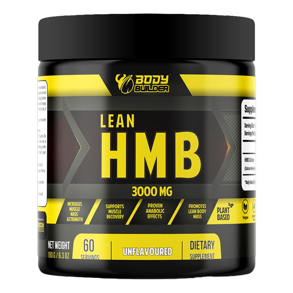 بودي بيلدر - مكمل HMB 3000 لقوة العضلات - بدون نكهة - 60 حصة غذائية
