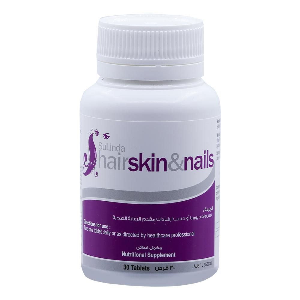 Sulinda - Hair, Skin, and Nails - Not Flavored - 30 Tablets
