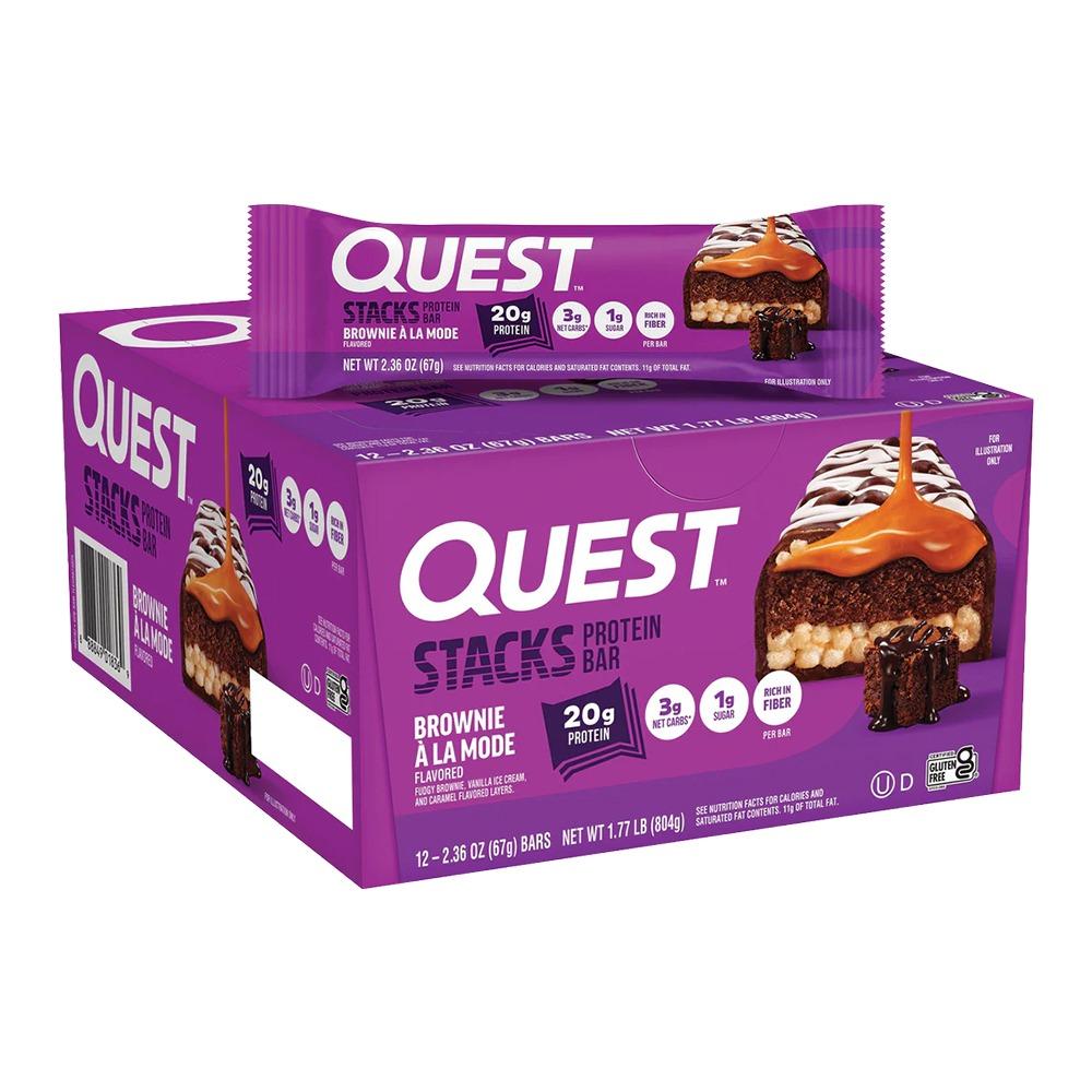 Quest  - Stacks Protein Bar - Brownie - Box of 12
