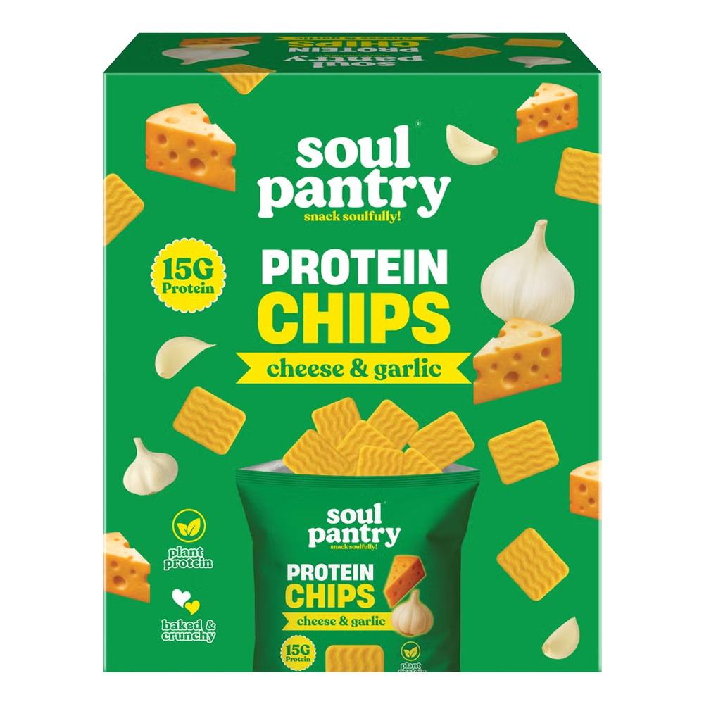 Soul Pantry - Protein chips - Cheese & Garlic - Pack of 10