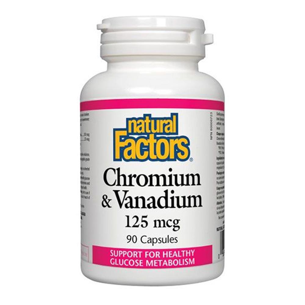 Natural Factors Chromium & Vanadium 125 mcg