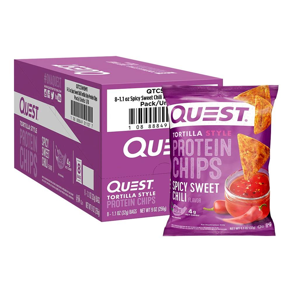 Quest - Protein Tortilla Chips - Spicy Sweet Chili - Box of 8