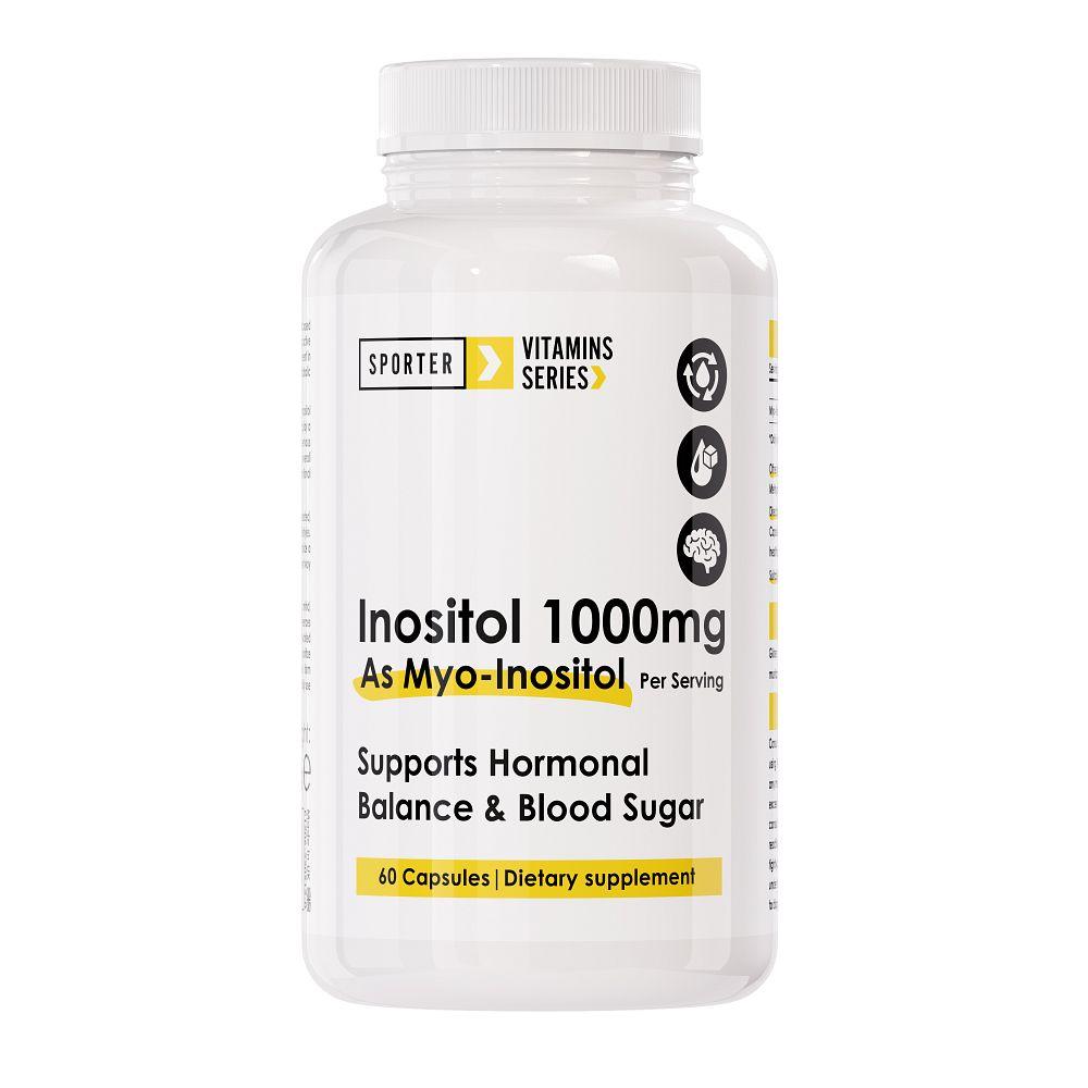 Sporter - Inositol 1000mg - As Myo-Inositol - Not Flavored - 60 Capsules