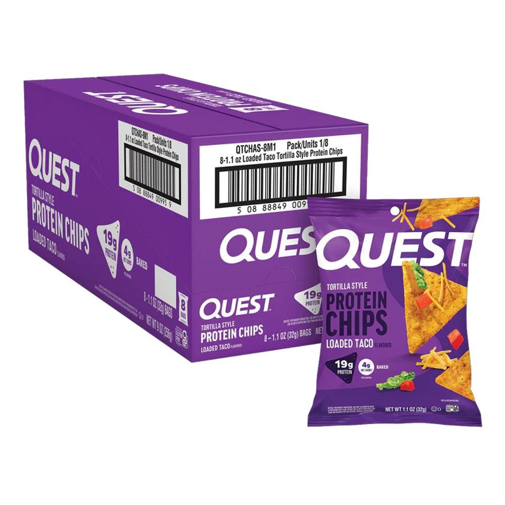 Quest - Protein Tortilla Chips - Loaded Taco - Box of 8