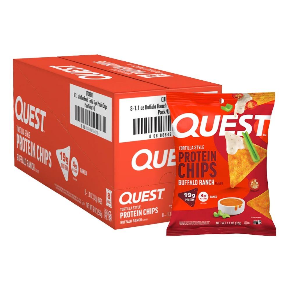 Quest - Protein Tortilla Chips - Buffalo Ranch - Box of 8 