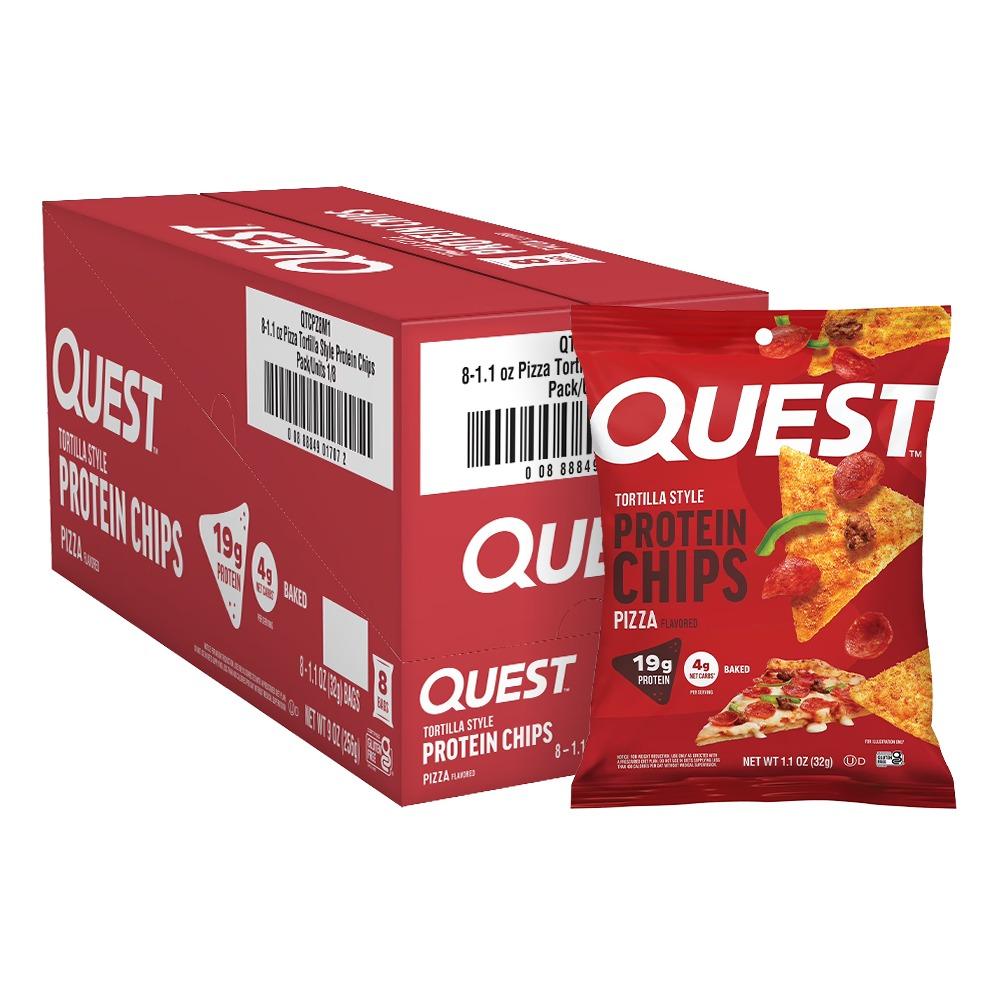 Quest - Protein Tortilla Chips - Pizza - Box of 8 