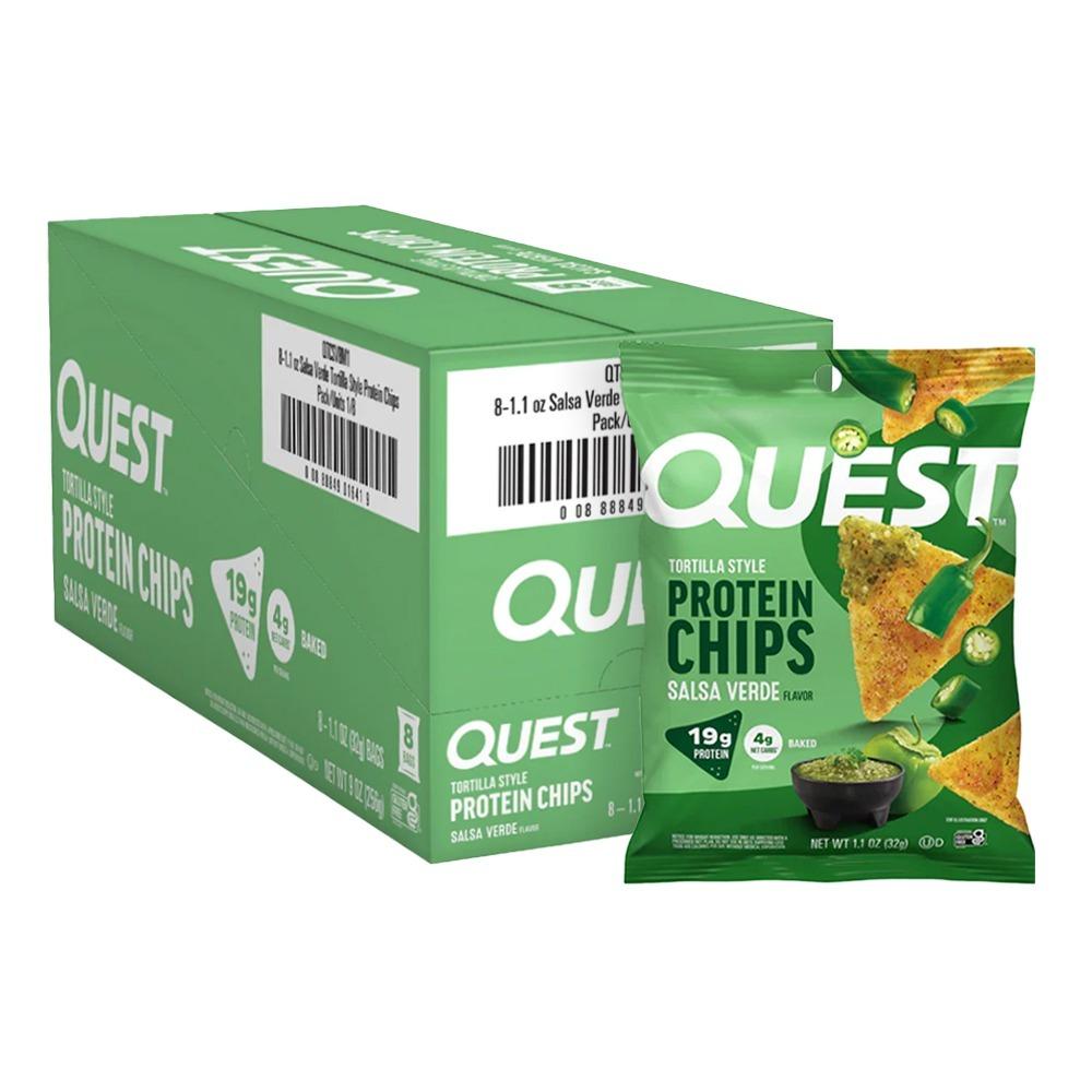 Quest - Protein Tortilla Chips - Salsa Verde - Box of 8 