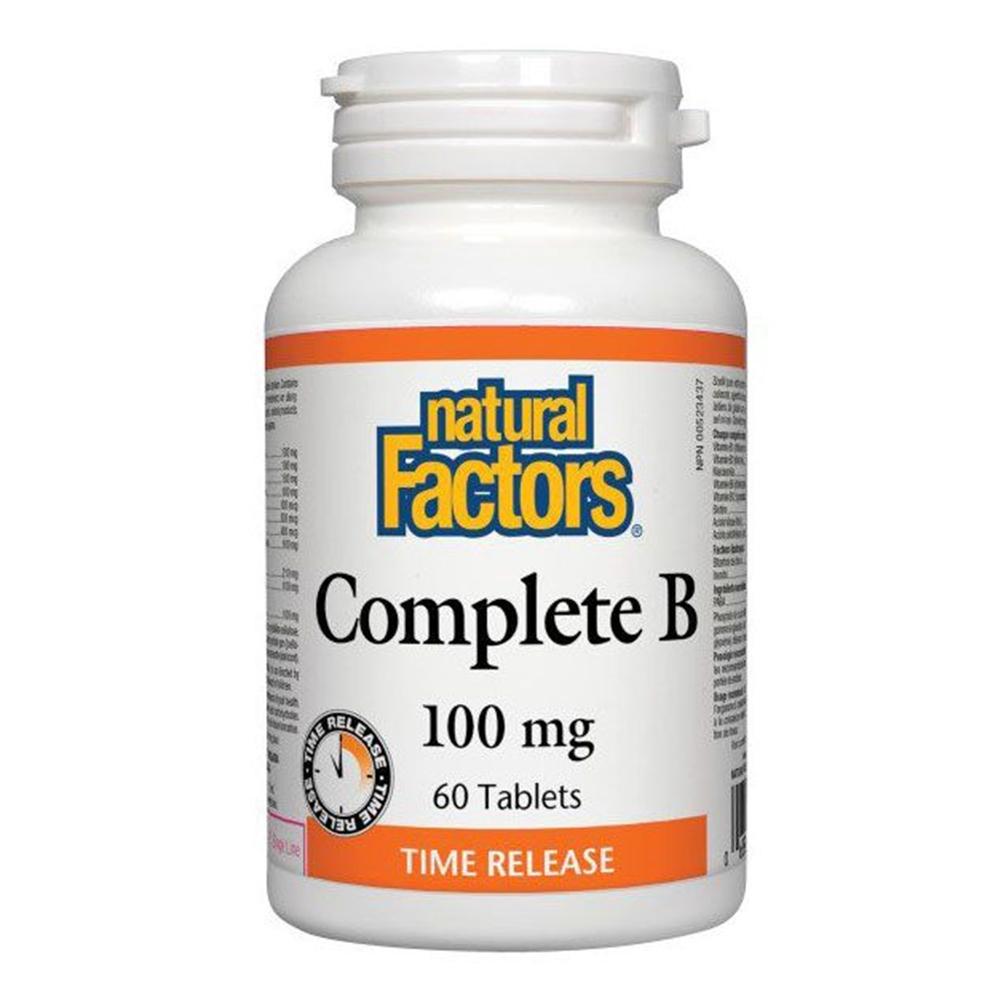 ناتشورال فاكتورز - فيتامين ب 100 مغ بطيء المفعول