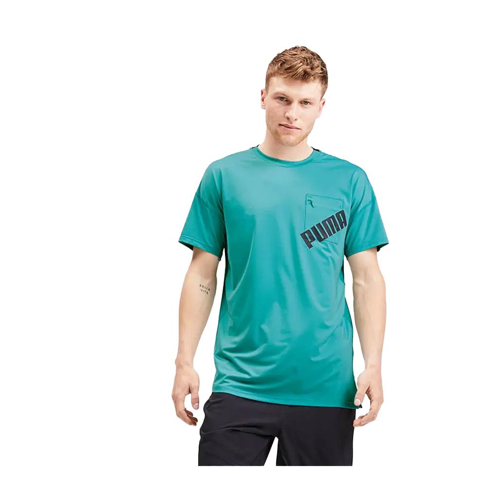 Puma DryCell - Get Fast Excite Tee - Blue Turquoise-Puma Black