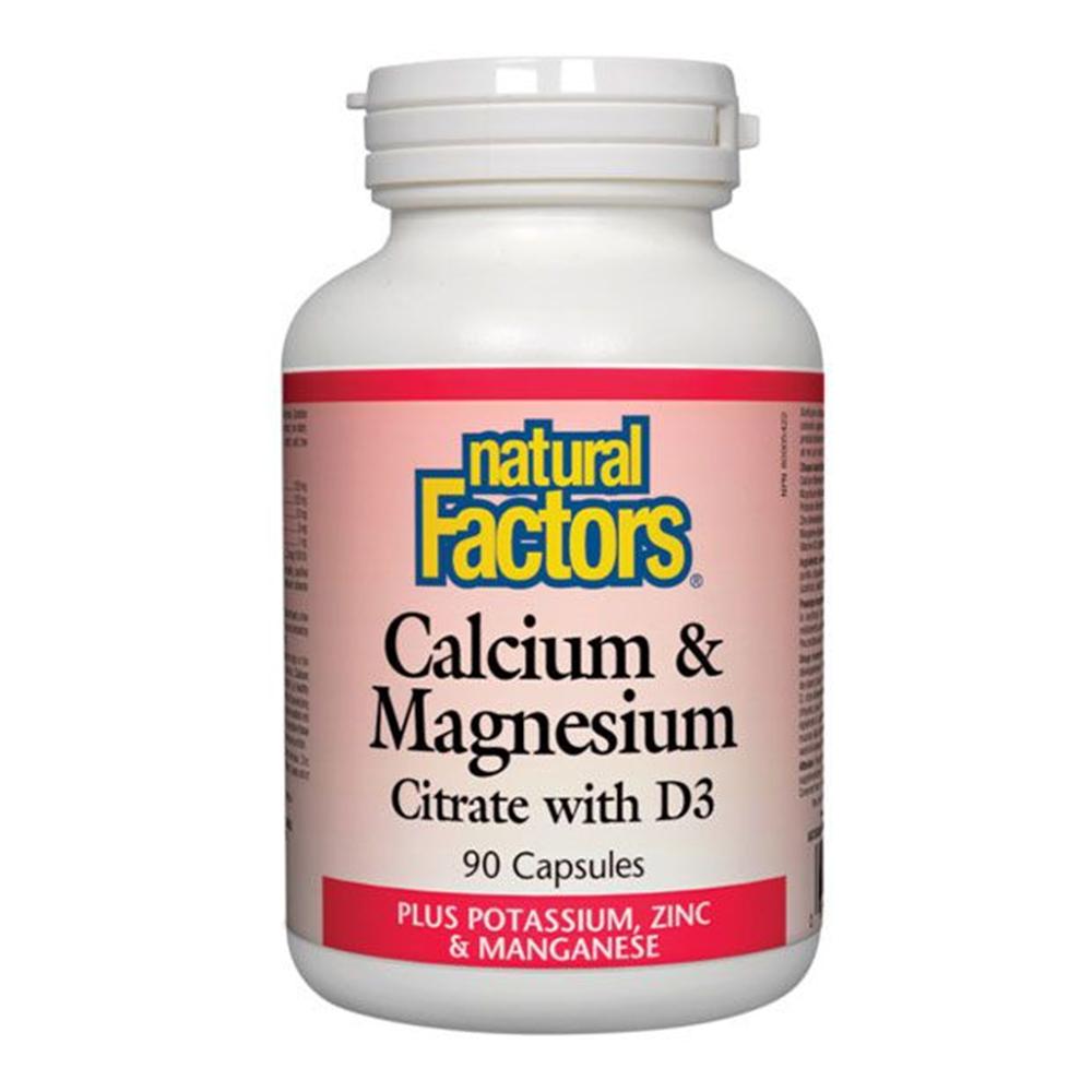 Natural Factors Calcium & Magnesium Citrate with D3 Capsules