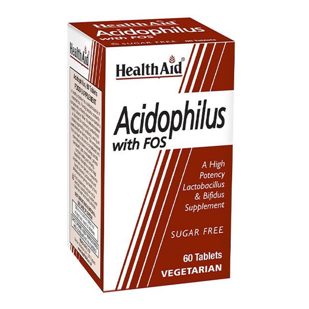 HealthAid Acidophilus with FOS - Probiotics 100 Million