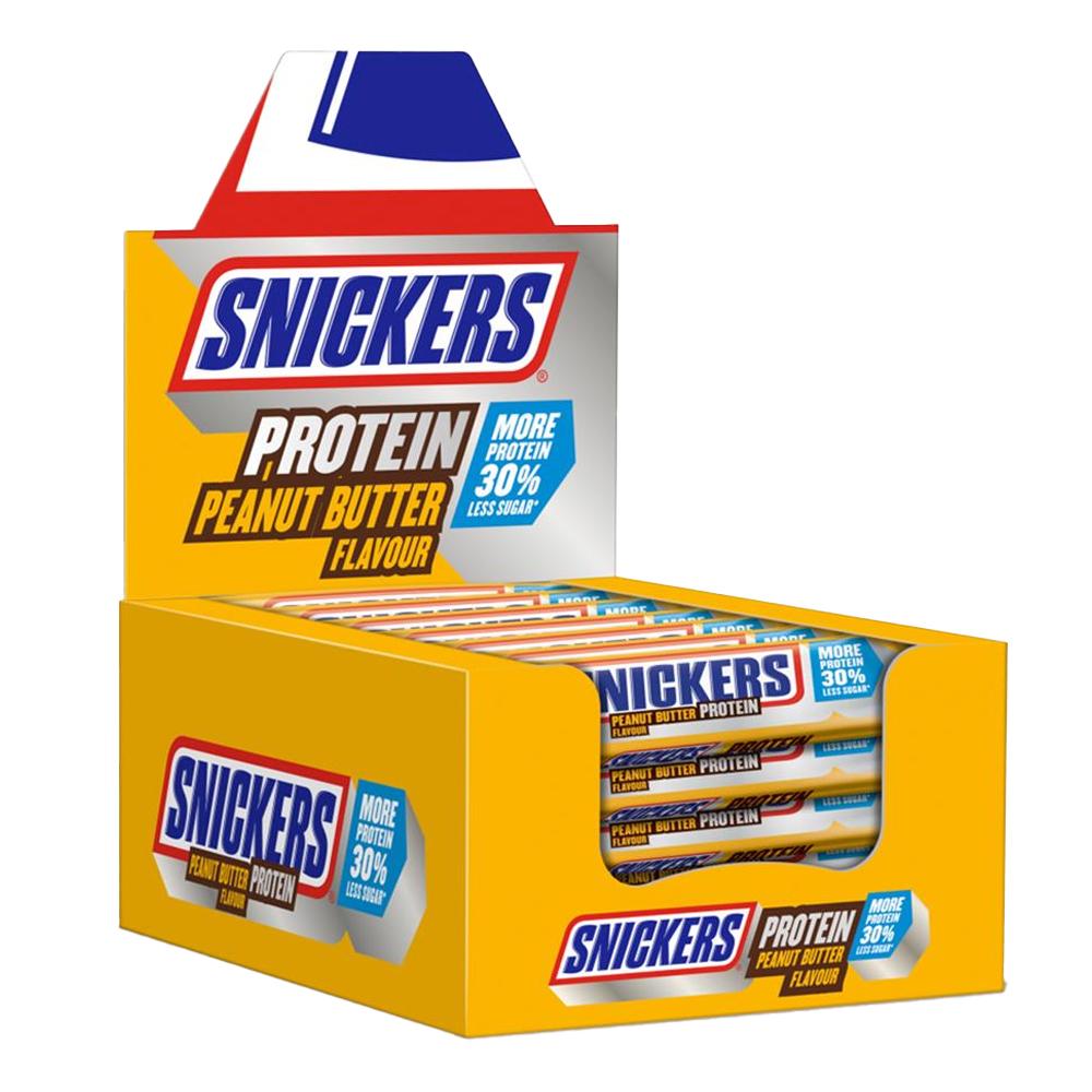 سنيكرز - بروتين بار بزبدة الفول السوداني والشوكولاتة - صندوق 18 قطعة