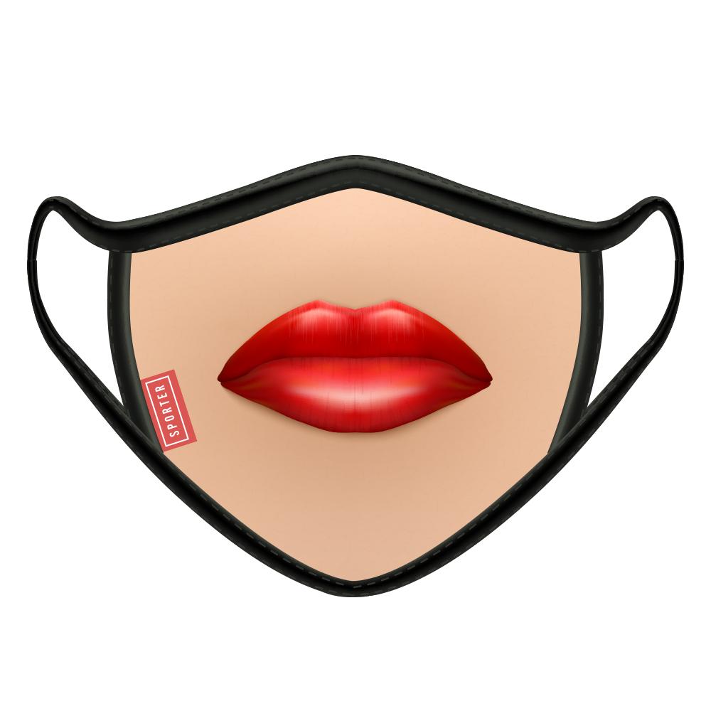 Sporter - Face Mask Female Lips - Red