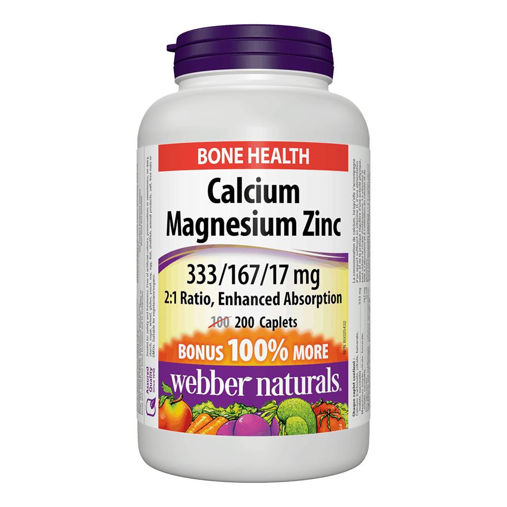 Webber Naturals - Calcium Magnesium Zinc Enhanced Absorption