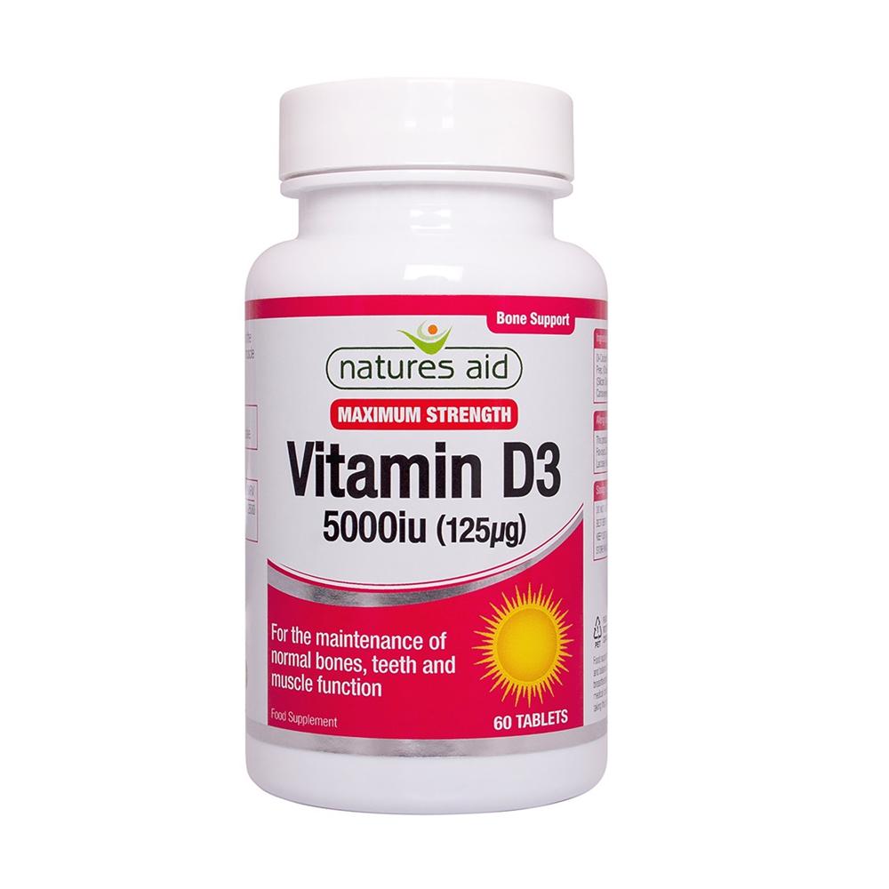 Natures Aid - Vitamin D3 5000iu High Strength