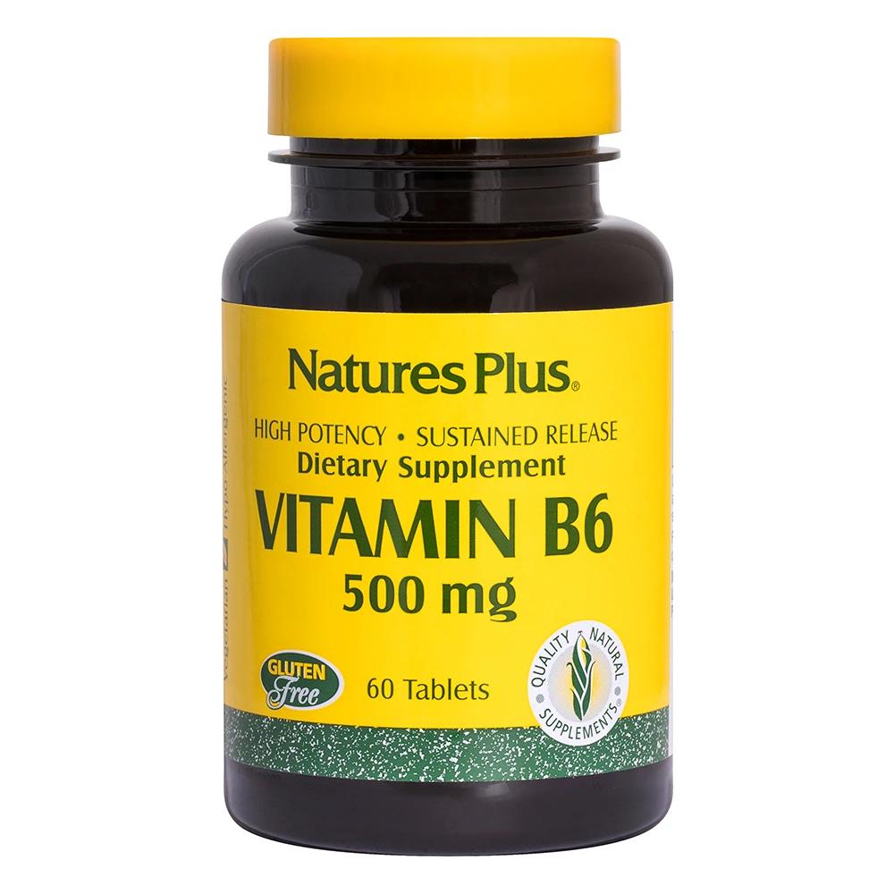 Natures Plus -Vitamin B6 500 mg Sustained Release 