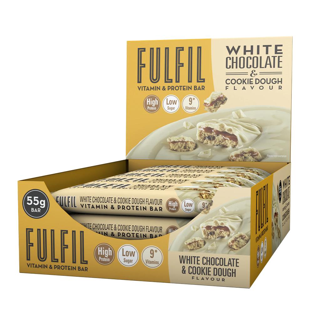 Fulfil Nutrition - Vitamin & Protein Bar - White Chocolate & Cookie Dough - Box of 15