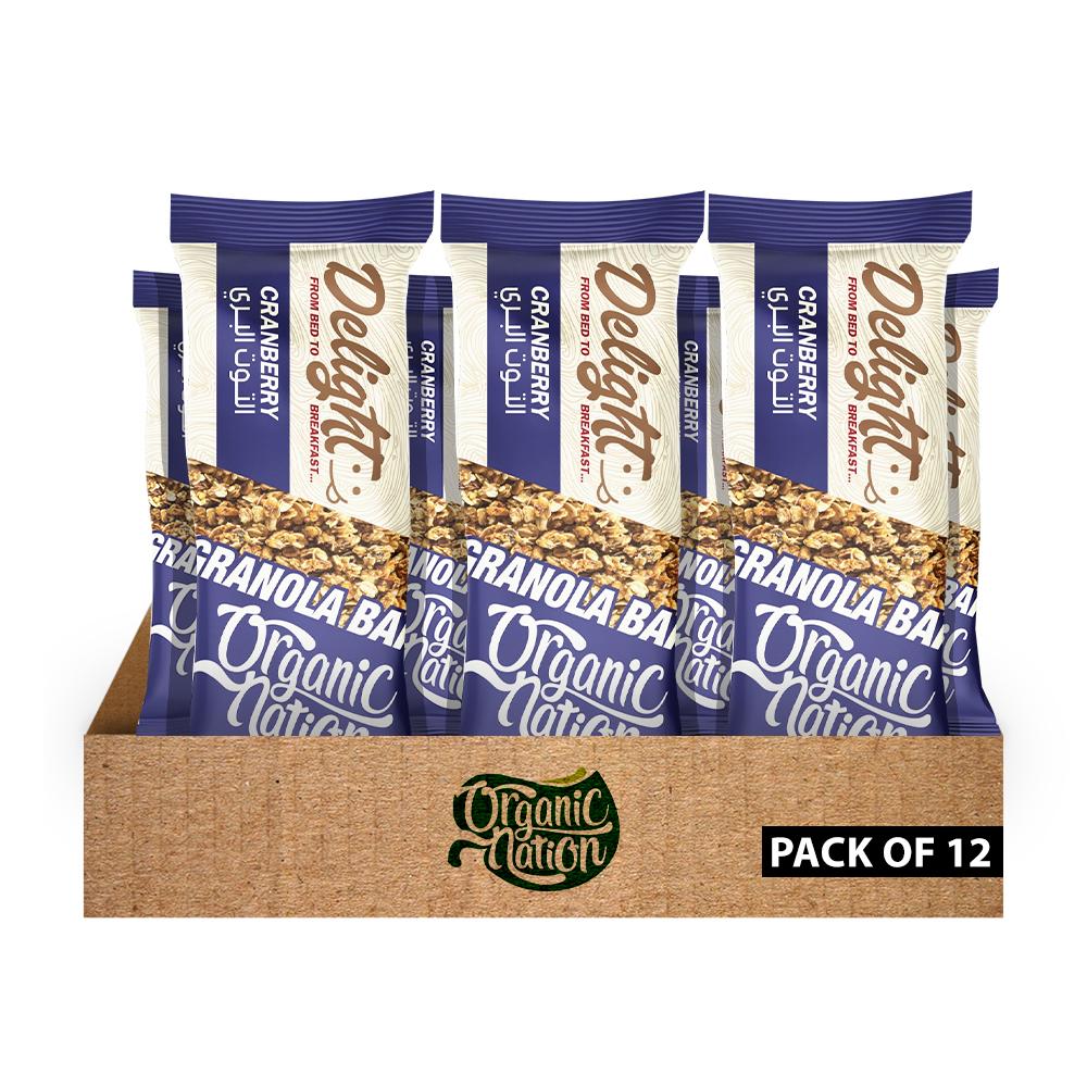Organic Nation - Delight Granola Bars - Box of 12