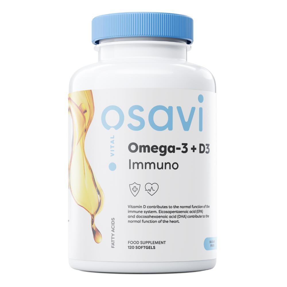 أوساڤي - أوميغا 3 +فيتامين  د 3 مناعي 1300 مغ + 2000 وحدة دولية