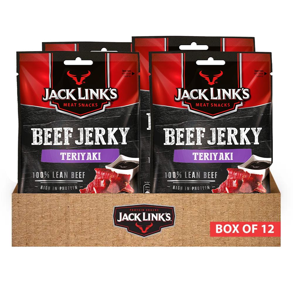 جاك لينكس - سناك لحم - لحم بقري جيركي - صندوق 12 قطعة