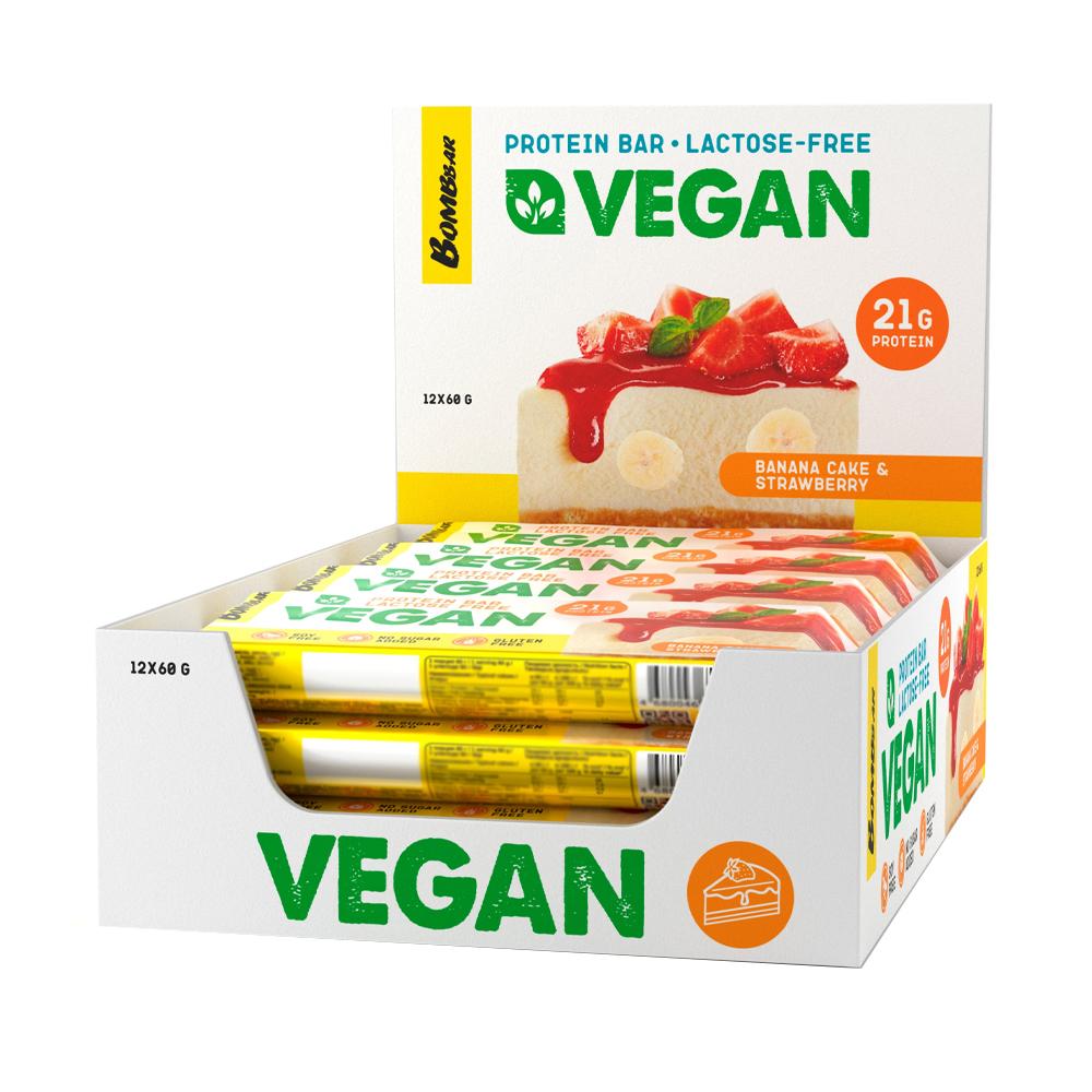 بومب بار - ڤيجن بروتين بار نباتي - صندوق 12 قطعة