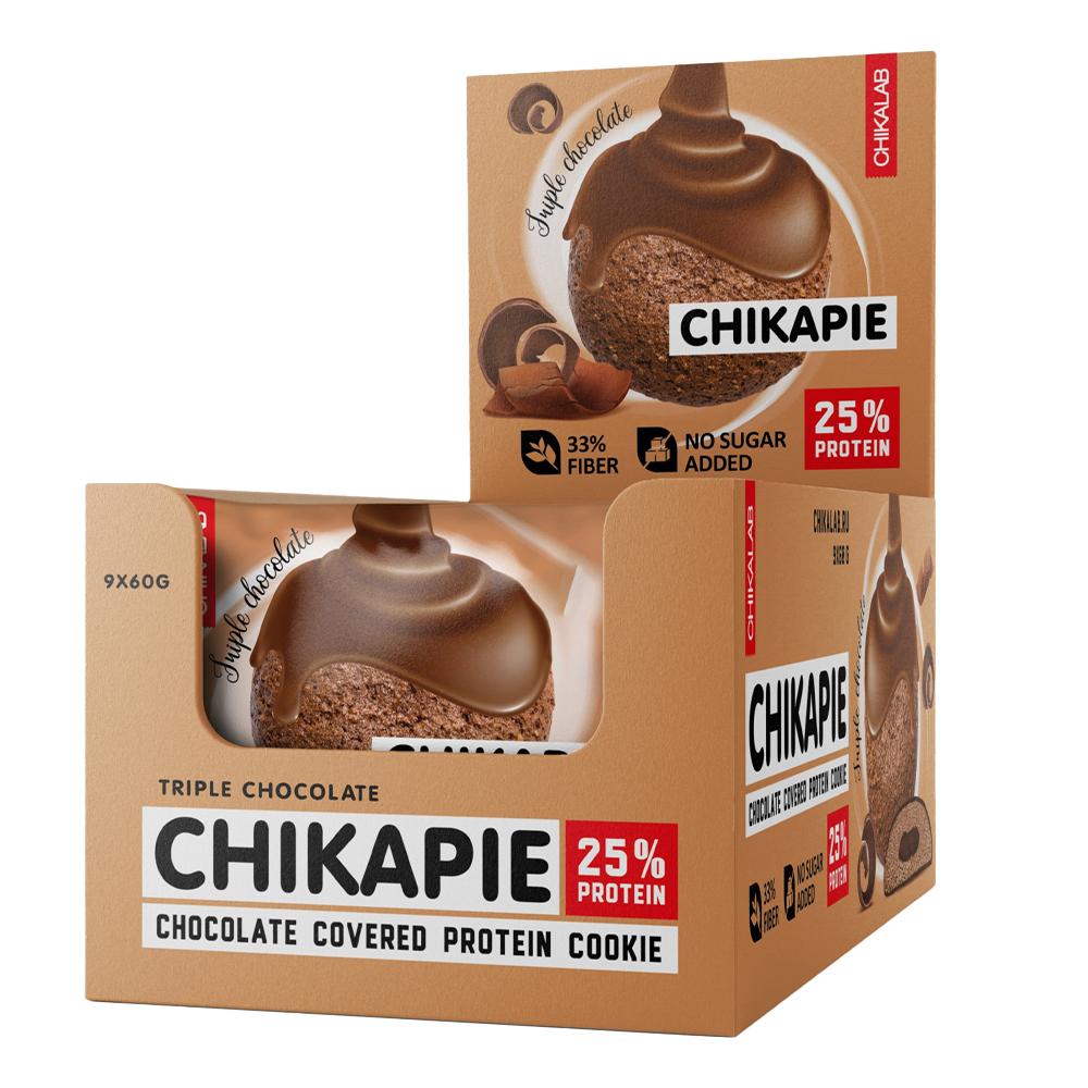شيكا لاب - شيكابي كوكيز مغطاة بالشوكولاتة مع حشوة - صندوق 9 قطع