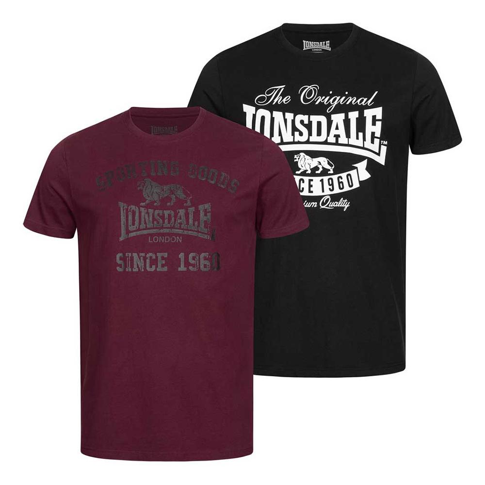 Lonsdale - Torbay Short Sleeve T-Shirt Double Pack