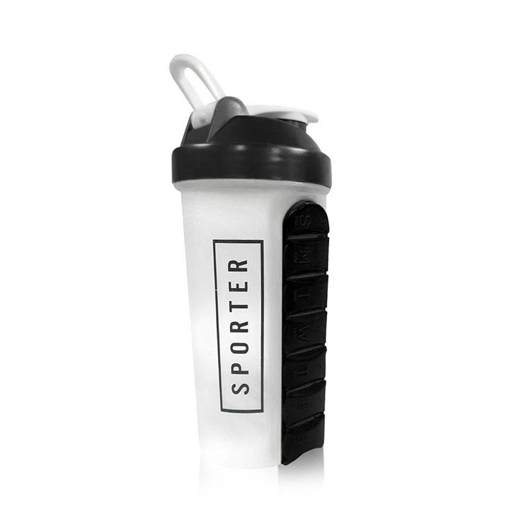 Sporter Shaker + Pill Box - Black