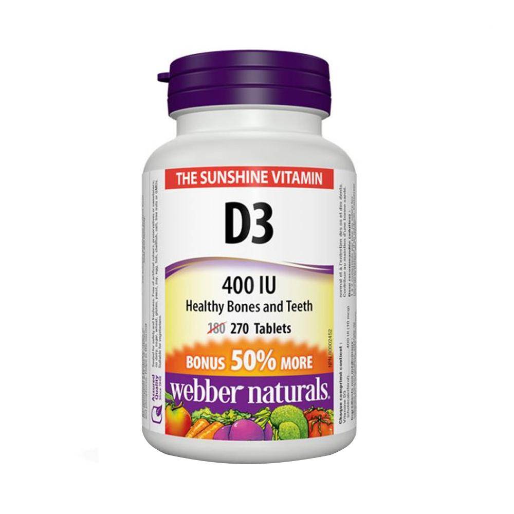 Webber Naturals - The Sunshine Vitamin D3 - Healthy Bones & Teeth