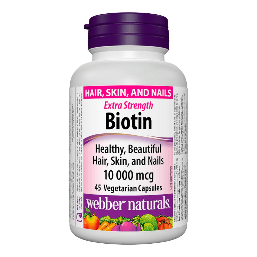 Webber Naturals - Biotin 10 000 mcg Extra Strength