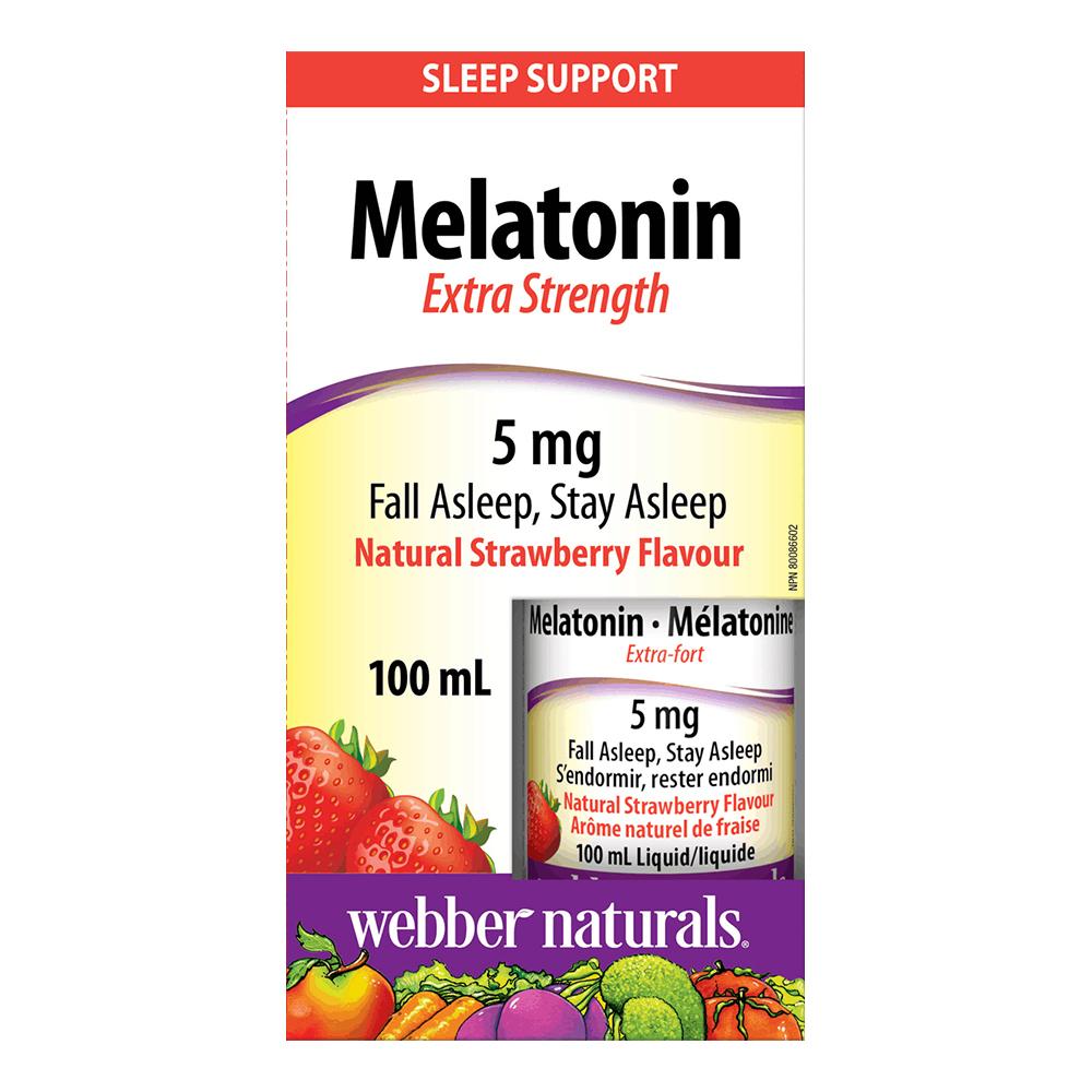 Webber Naturals - Melatonin 5 mg Extra Strength Liquid
