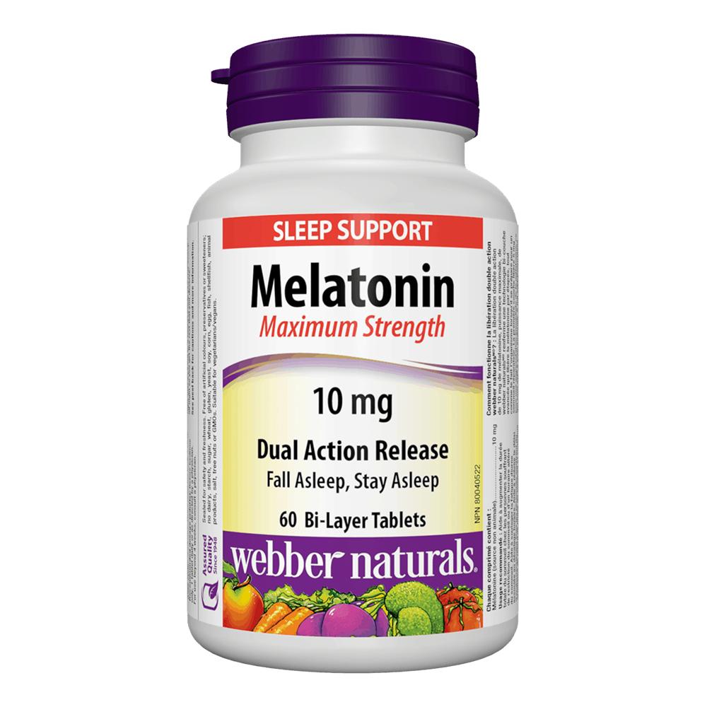 Webber Naturals - Melatonin Maximum Strength 10 mg Dual Action Release