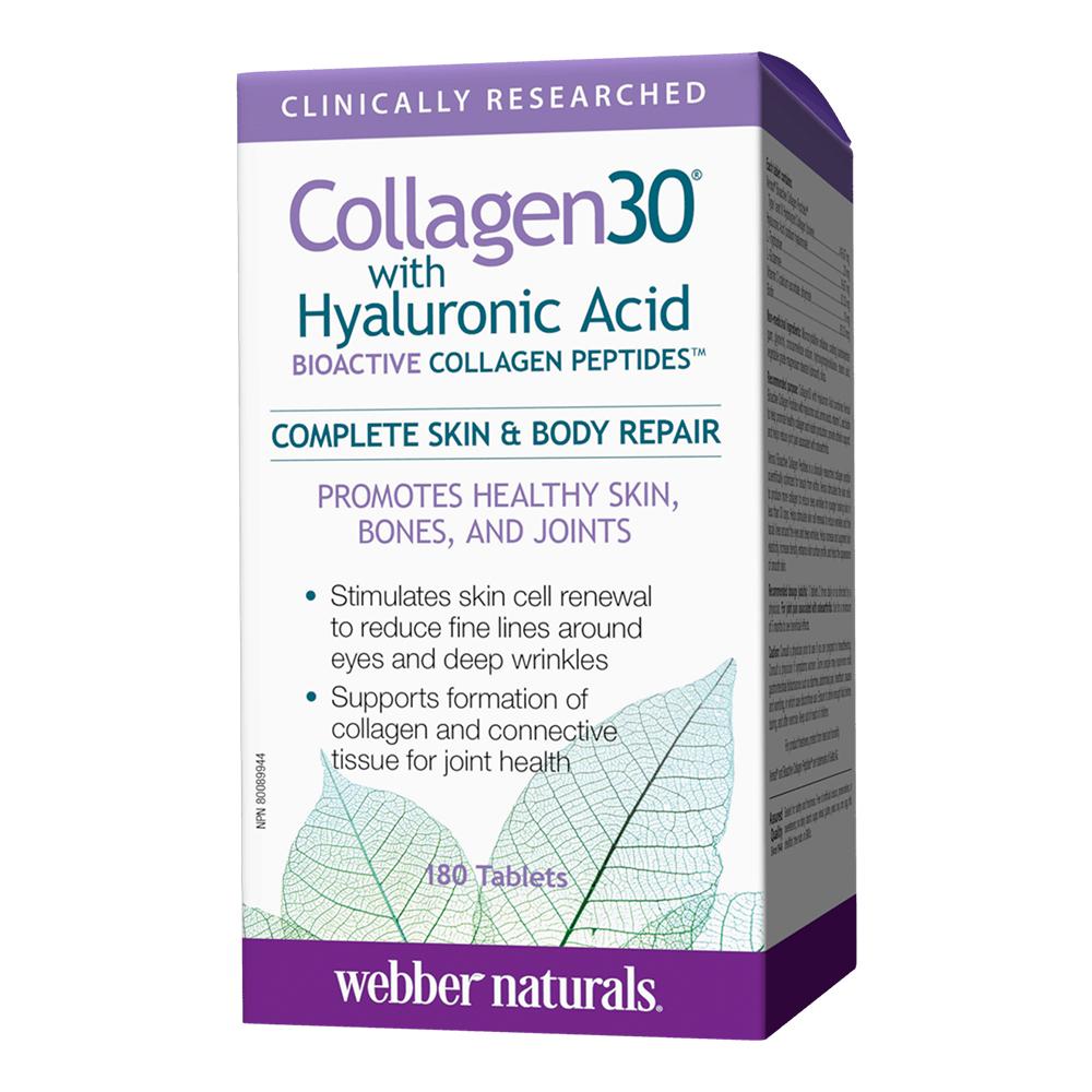 Webber Naturals - Collagen30 with Hyaluronic Acid - Bioactive Collagen Peptides