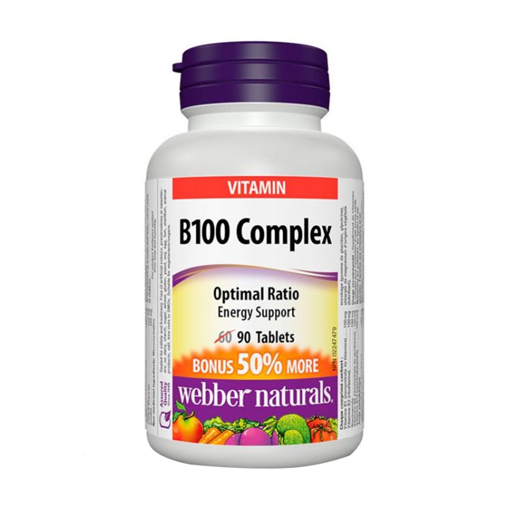 Webber Naturals - Vitamin B100 Complex Energy Support