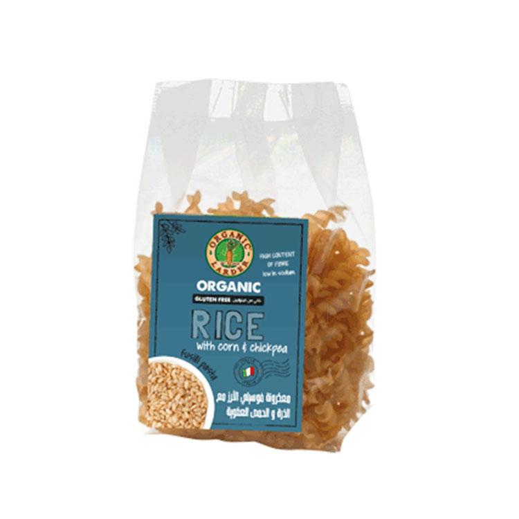 Organic Larder Rice With Corn & Chickpea Fusilli Pasta