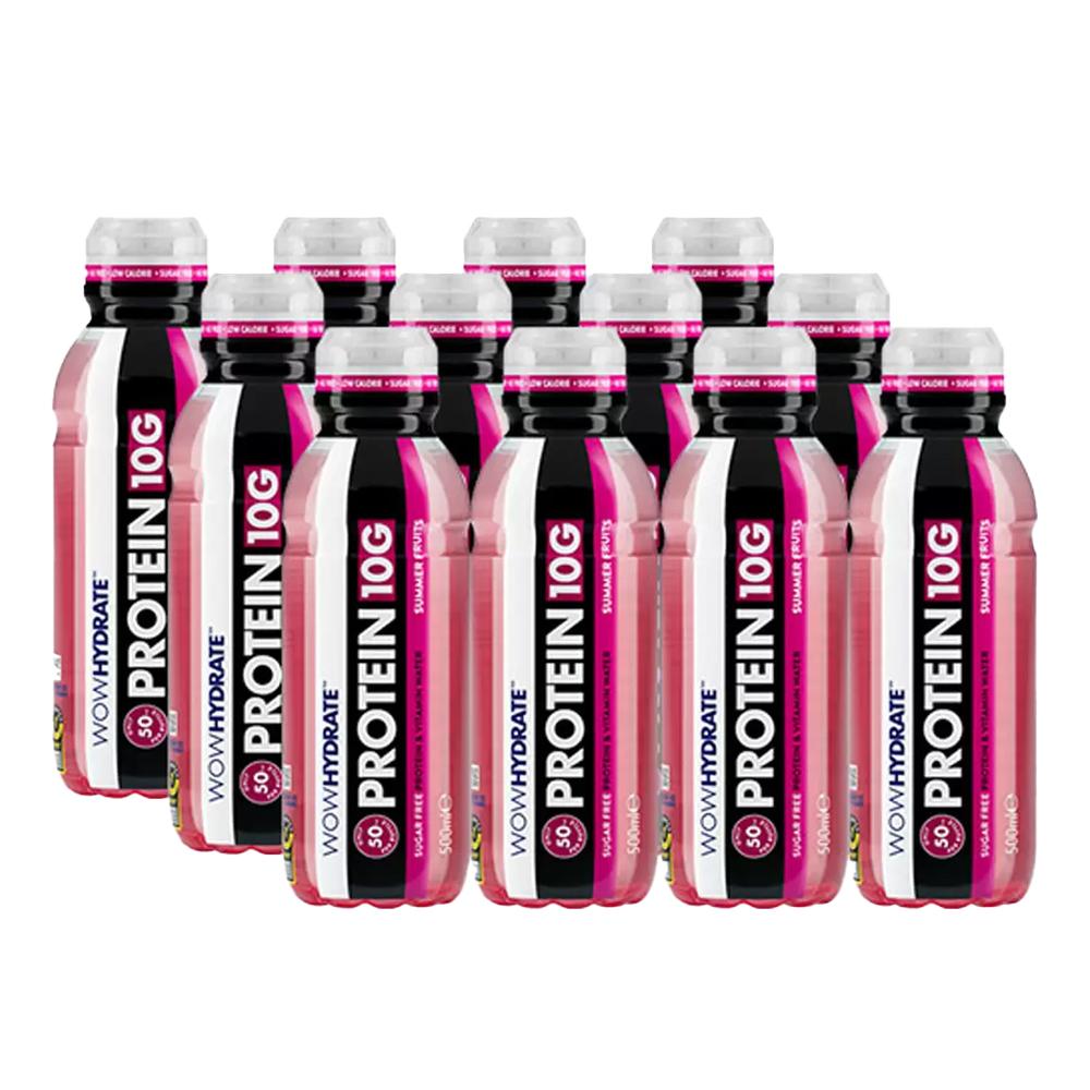WOW Hydrate Protein Water Summer Fruits - Pack of 12
