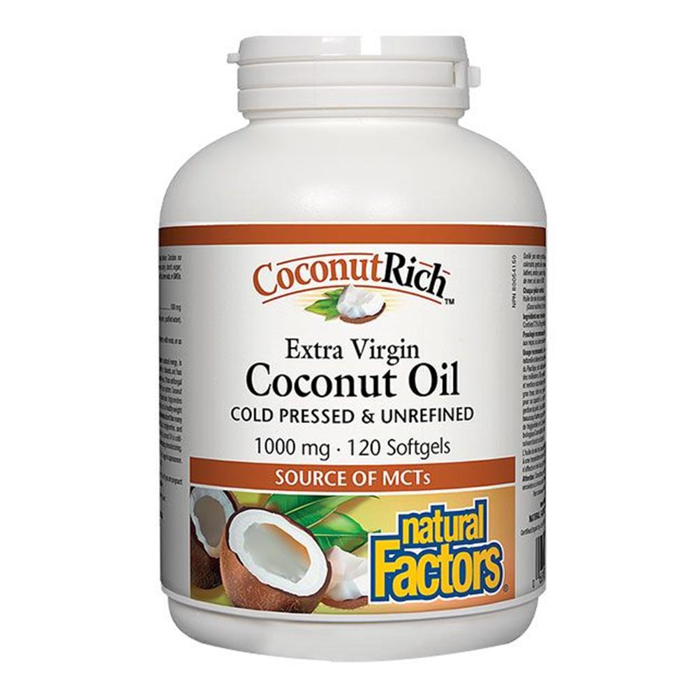Natural Factors CoconutRich Extra Virgin Coconut Oil 1000 mg