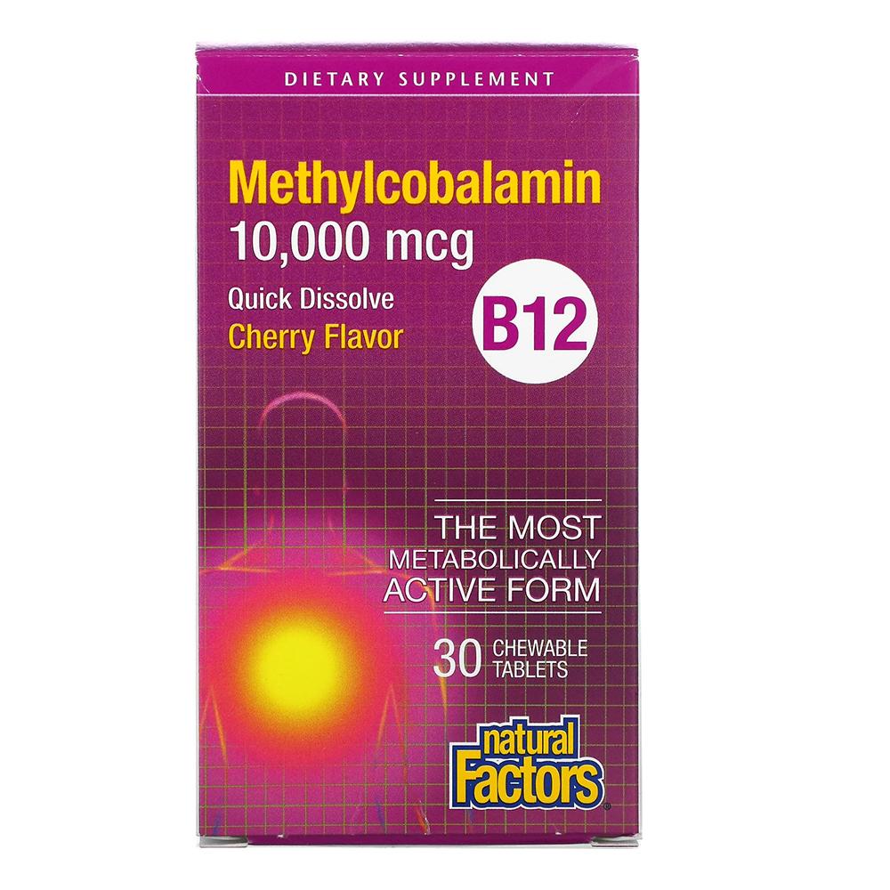 Natural Factors Methylcobalamin B12 10,000 mcg Quick Dissolve