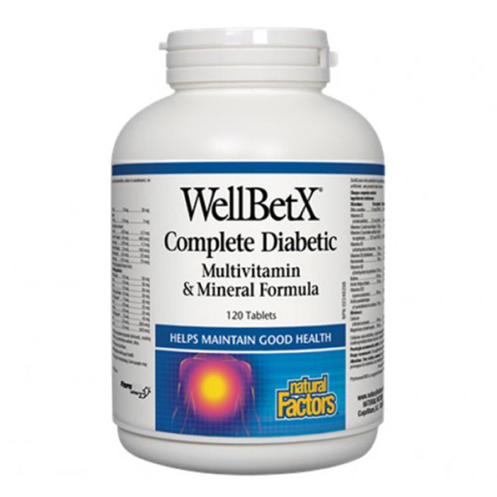 Natural Factors WellBetX Complete Diabetic Multivitamin & Mineral Formula