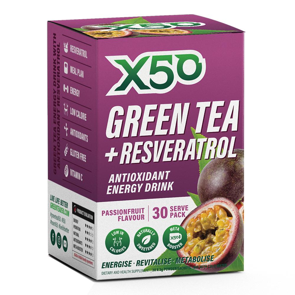 X50 Green Tea & Resveratrol  - Passion Fruit