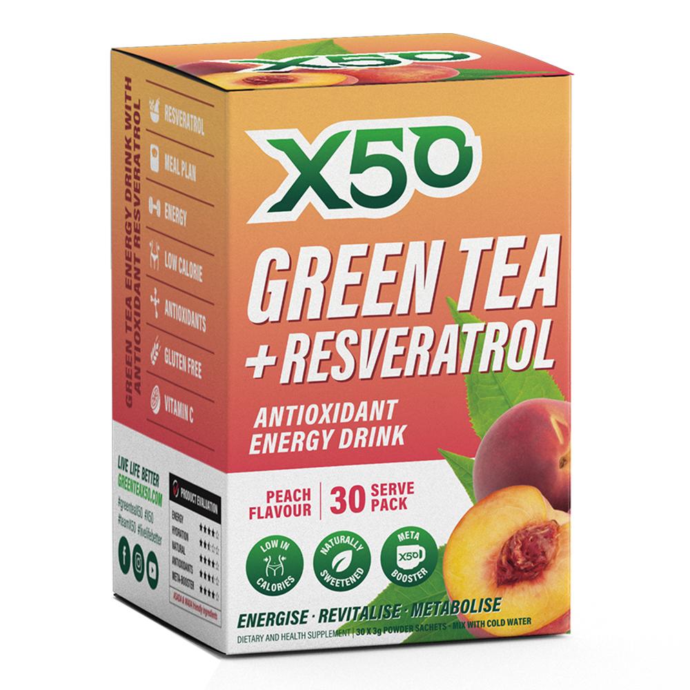 X50 Green Tea & Resveratrol - Peach