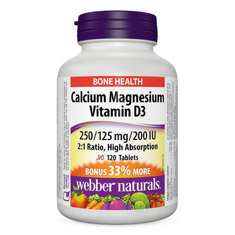 Webber Naturals - Bone Health Calcium Magnesium Vitamin D3