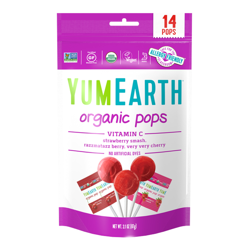 YumEarth - Organic Assorted Vitamin C  Lollipops - 14 Pops